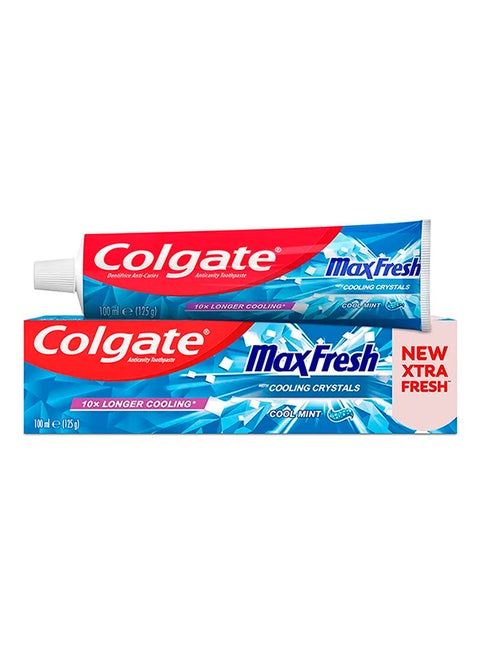 Max Fresh Cooling Crystals Cool Mint Gel Toothpaste White 100ml