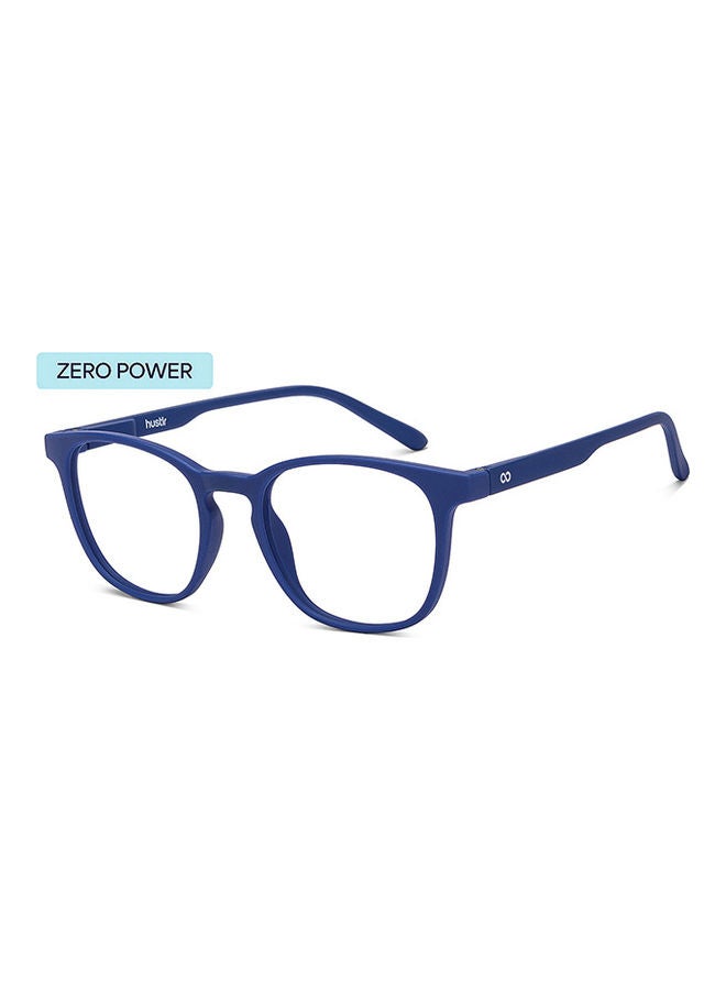 Lenskart Blu - Hustlr | Peyush Bansal Glasses For Eye Protection From Digital Screens | Computer Glasses With Blue Cut And UV Protection | Lightweight Specs Zero Power | Medium | Midnight Blue - Image 1