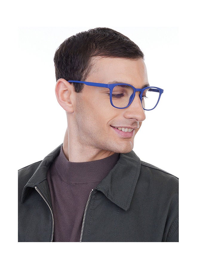 Lenskart Blu - Hustlr | Peyush Bansal Glasses For Eye Protection From Digital Screens | Computer Glasses With Blue Cut And UV Protection | Lightweight Specs Zero Power | Medium | Midnight Blue - Image 1