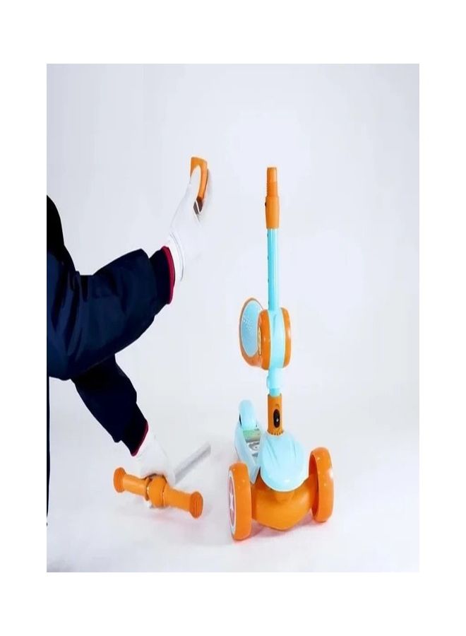 فاميلي سنتر 3 Wheel Kick Scooters With Colorful Led Turning Wheel Lights Blue 52X31X72cm - Image 4