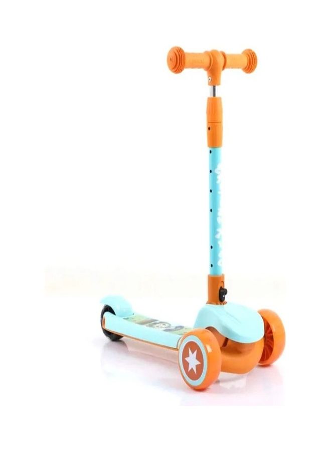 فاميلي سنتر 3 Wheel Kick Scooters With Colorful Led Turning Wheel Lights Blue 52X31X72cm - Image 2