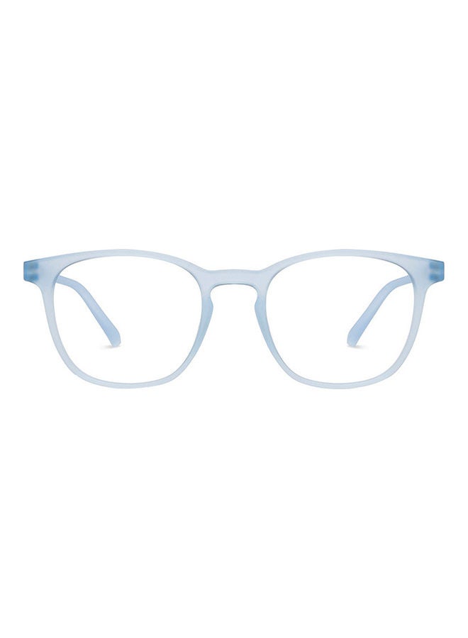 Hustlr | Peyush Bansal Glasses | Zero Power Bluecut And Antiglare Computer Eyeglasses | Blue Full Rim Square | For Men And Women | Large | LB E14058 