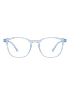 Lenskart Blu Hustlr | Peyush Bansal Glasses | Zero Power Bluecut And Antiglare Computer Eyeglasses | Blue Full Rim Square | For Men And Women | Large | LB E14058  - Image 1