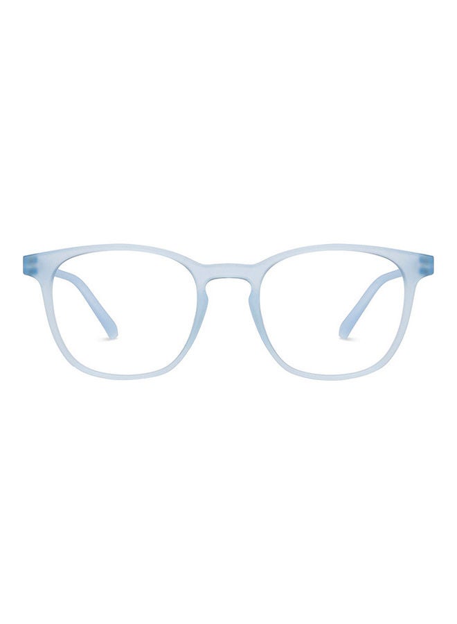 Lenskart Blu Hustlr | Peyush Bansal Glasses | Zero Power Bluecut And Antiglare Computer Eyeglasses | Blue Full Rim Square | For Men And Women | Large | LB E14058  - Image 1