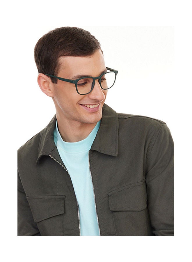 Lenskart Blu Hustlr | Peyush Bansal Glasses For Eye Protection From Digital Screens | Computer Glasses With Blue Cut And UV Protection | Lightweight Specs Zero Power | Medium | Military Green  - Image 4