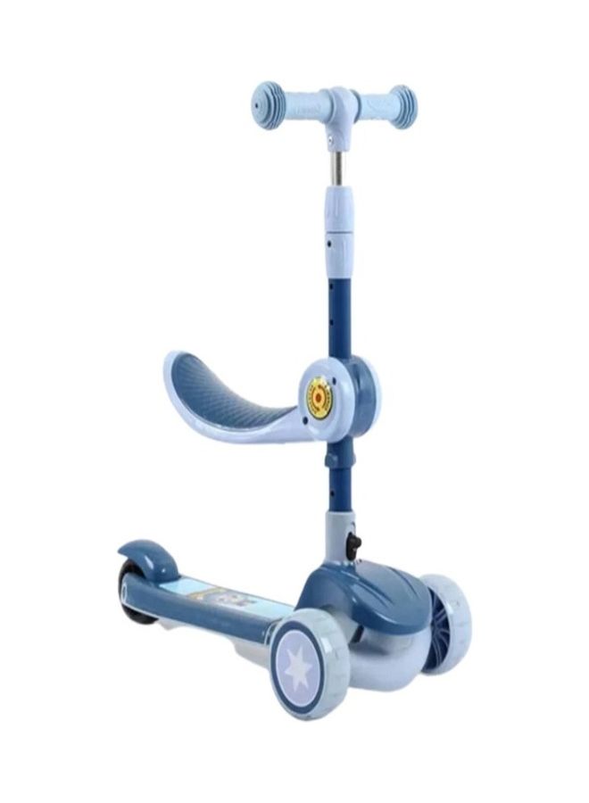 3 Wheel Kick Scooters With Colorful Led Turning Wheel Lights Blue 52X31X72cm