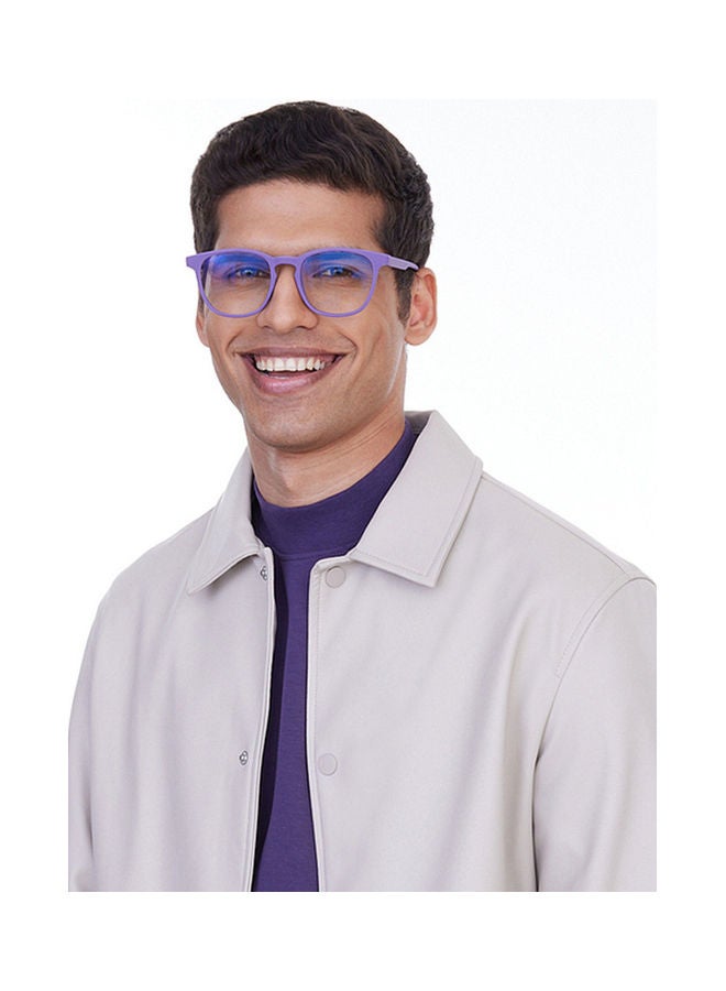 Lenskart Blu Hustlr | Peyush Bansal Glasses For Eye Protection From Digital Screens | Computer Glasses With Blue Cut, Anti Glare And UV Protection | Lightweight Specs Zero Power | Medium | Amethyst  - Image 4