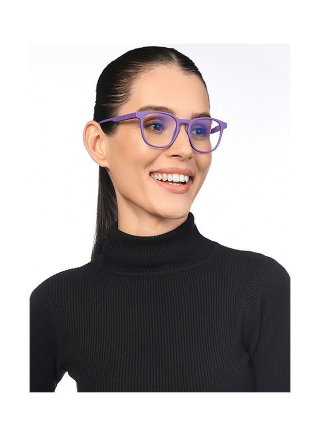 Lenskart Blu Hustlr | Peyush Bansal Glasses For Eye Protection From Digital Screens | Computer Glasses With Blue Cut, Anti Glare And UV Protection | Lightweight Specs Zero Power | Medium | Amethyst  - Image 5
