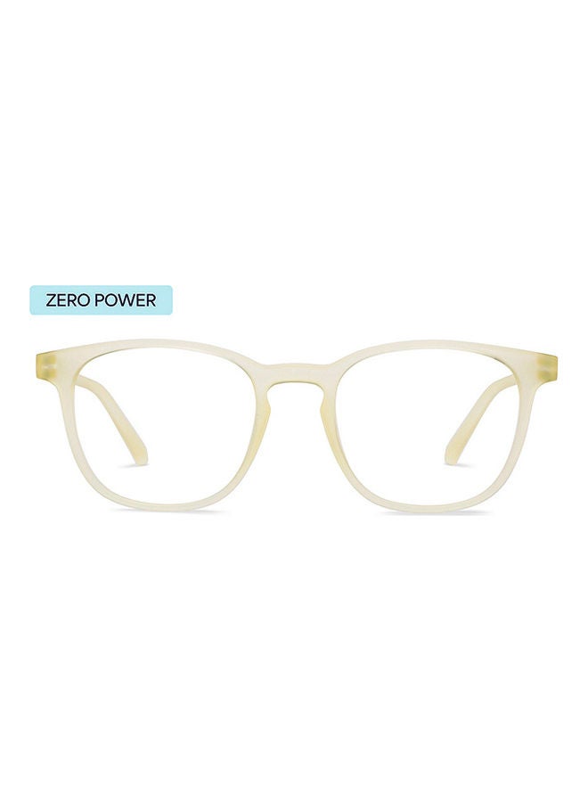Lenskart Blu - Hustlr | Peyush Bansal Glasses For Eye Protection From Digital Screens | Computer Glasses With Blue Cut And UV Protection | Lightweight Specs Zero Power | Medium | Sand Dune - Image 1