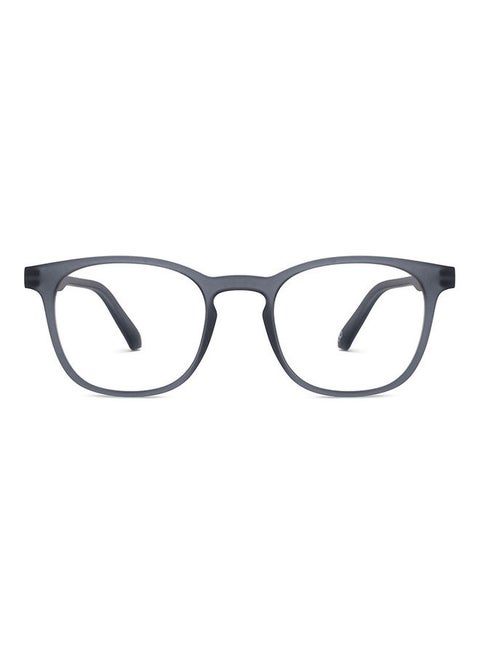 Hustlr | Peyush Bansal Glasses For Eye Protection From Digital Screens | Computer Glasses With Blue Cut And UV Protection | Lightweight Specs Zero Power | Medium | Grey