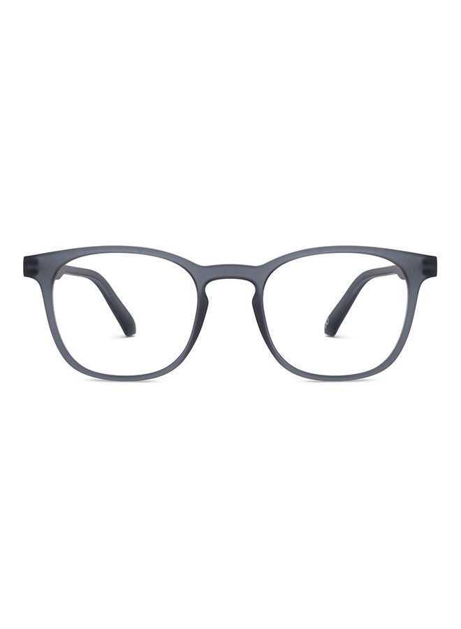 Lenskart Blu Hustlr | Peyush Bansal Glasses For Eye Protection From Digital Screens | Computer Glasses With Blue Cut And UV Protection | Lightweight Specs Zero Power | Medium | Grey  - Image 1