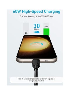 Anker 310 USB C to USB C Cable, 3ft, 2 Pack, USB C Charger Cable Fast Charge for Samsung Galaxy S22, iPad Pro 2021, iPad Mini 6, iPad Air 4, MacBook Pro 2020, Switch Starlit  - Image 2
