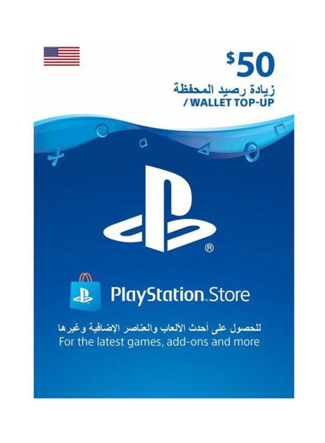 Sony Playstation US 50 USD Gift Card 