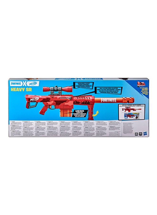 NERF - Fortnite Heavy SR Blaster, Longest Fortnite Blaster Ever, Removable Scope, Bolt Action, 6 Official Mega Darts, 6-Dart Clip - Image 1