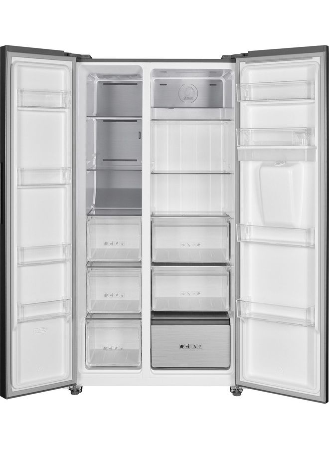 SUPER GENERAL - 880L Gross/581L Net Capacity Side-By-Side Refrigerator-Freezer with Water Dispenser, Dual Inverter Compressor, Quick Freezing Function, Interior LED Lighting and Multi Air-Flow System SGR880SBS Inox - Image 1
