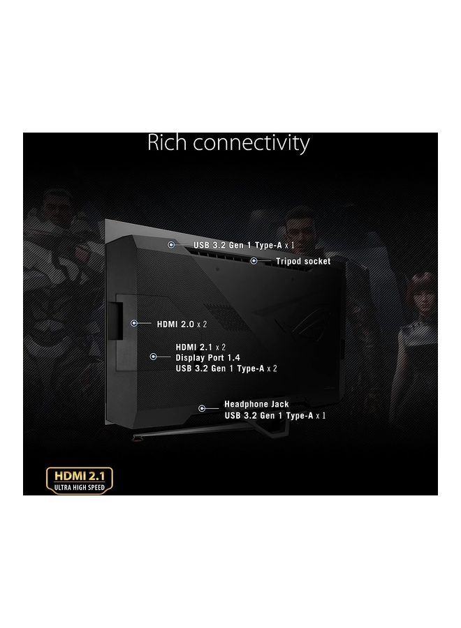 ASUS - PG42UQ Rog Swift 41.5 Inch 4K Oled Gaming Monitor - Uhd 3840 X 2160, 138Hz, 0.1Ms, Hdmi2.1, True 10 Bit, Dci-P3 98 Percent, G-Sync Compatible, Display Port, Usb, Console Ready, Remote Control, Anti-Glare Black - Image 1