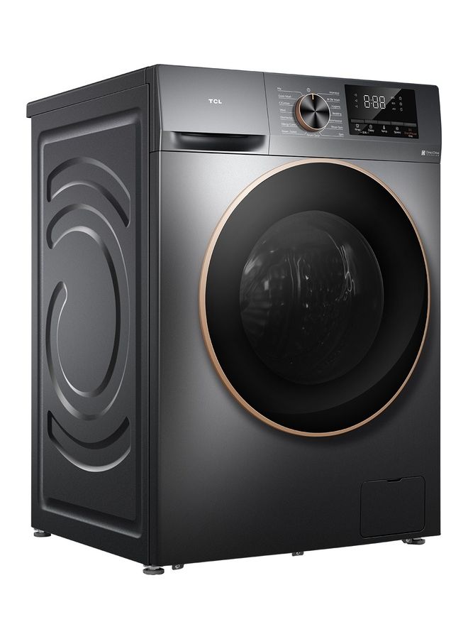 Direct Drive Front Loading Washing Machine, 1200 Rpm 15 Programs, Fully Automatic Washer With Inverter Motor, Led Display, Delay Start And Child Lock, 5 Stars Rating 10 kg P210FLG Dark Grey