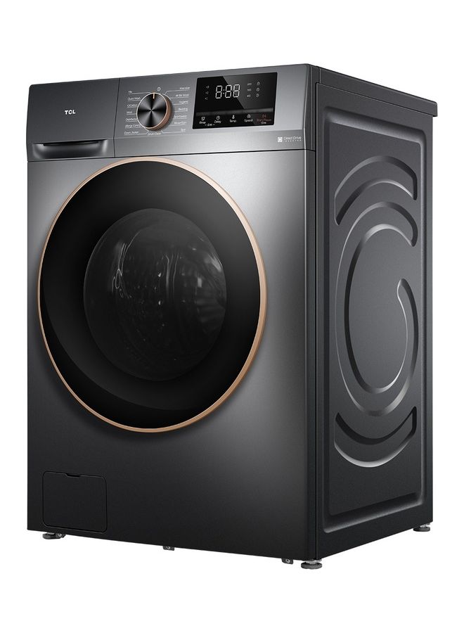 Direct Drive Front Loading Washing Machine, 1200 Rpm 15 Programs, Fully Automatic Washer With Inverter Motor, Led Display, Delay Start And Child Lock, 5 Stars Rating 10 kg P210FLG Dark Grey