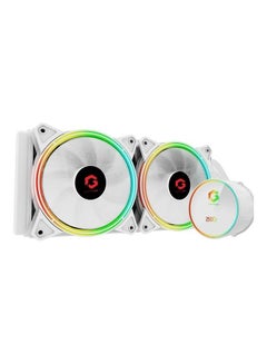 GameOn KRAKEN COOLER A380 240 MM - WHITE Durable Teflon Tube RGB Pump Rifle Bearing Speed 1200rpm BLACK  - Image 1