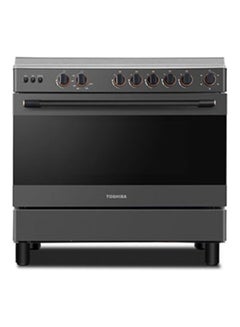 Toshiba 90 x 60 Cm Gas Range, 5 Burner With Fan Oven Size Italian TBA36LMG5G089KS Black silver  - Image 1