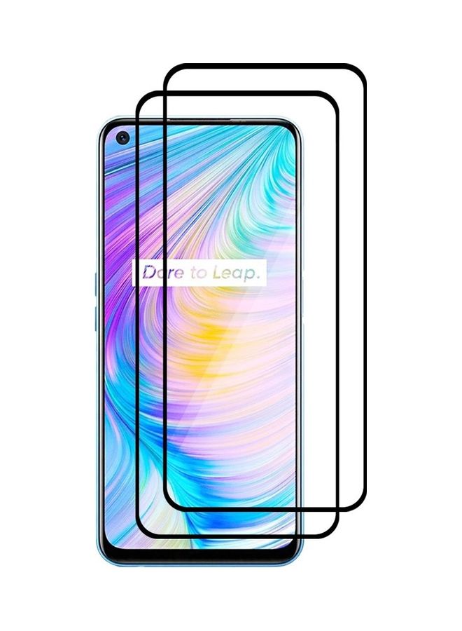 MARGOUN 2 Pack For Realme Q2 Screen Protector Tempered Glass Full Glue Back Side Black - Image 2