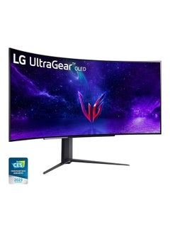 LG 45GR95QE-B 45'' UltraGear WQHD OLED Curved Monitor, 240Hz Refresh Rate, 0.03ms Response Time, 21:9 Aspect Ratio, 1.07B Color Depth, 178º Viewing Angle, HDR 10, 45GR95QE-B Black