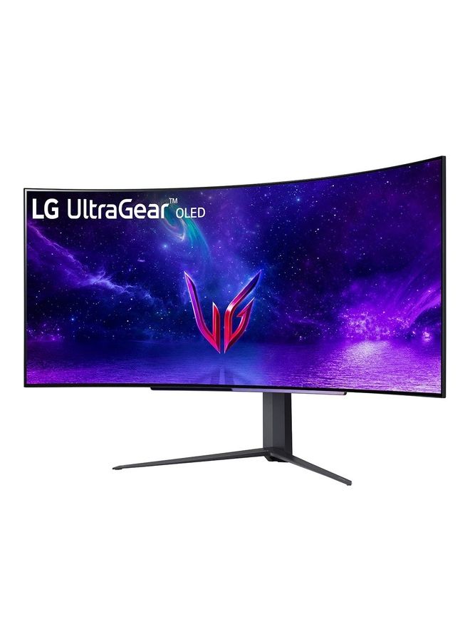 LG - LG 45GR95QE-B 45'' UltraGear WQHD OLED Curved Monitor, 240Hz Refresh Rate, 0.03ms Response Time, 21:9 Aspect Ratio, 1.07B Color Depth, 178º Viewing Angle, HDR 10, 45GR95QE-B Black - Image 1