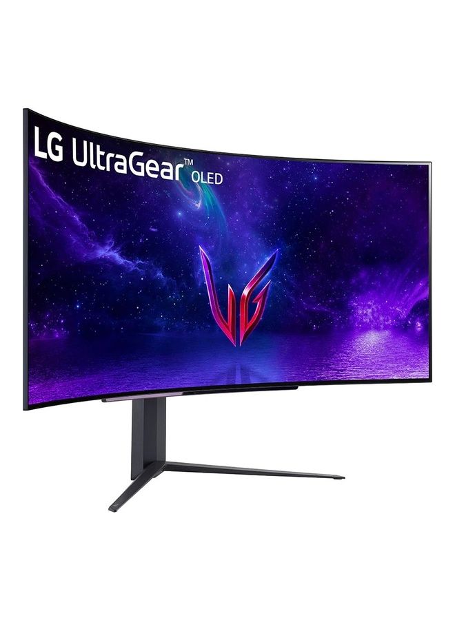 LG - LG 45GR95QE-B 45'' UltraGear WQHD OLED Curved Monitor, 240Hz Refresh Rate, 0.03ms Response Time, 21:9 Aspect Ratio, 1.07B Color Depth, 178º Viewing Angle, HDR 10, 45GR95QE-B Black - Image 1