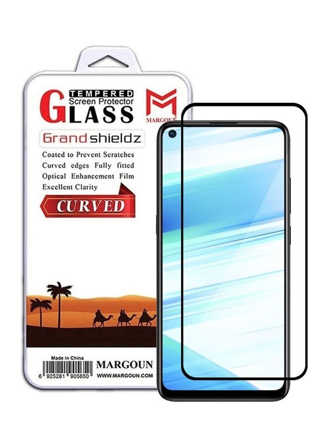 MARGOUN Vivo Z5x Screen Protector Tempered Glass Full Glue Back Side Black - Image 1