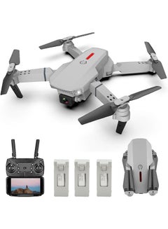 LS-E525 WiFi FPV 4K Camera Drone Headless Mode Dual Camera Drone 3 Batterires Silver Grey Suitable for Beginners and Kids