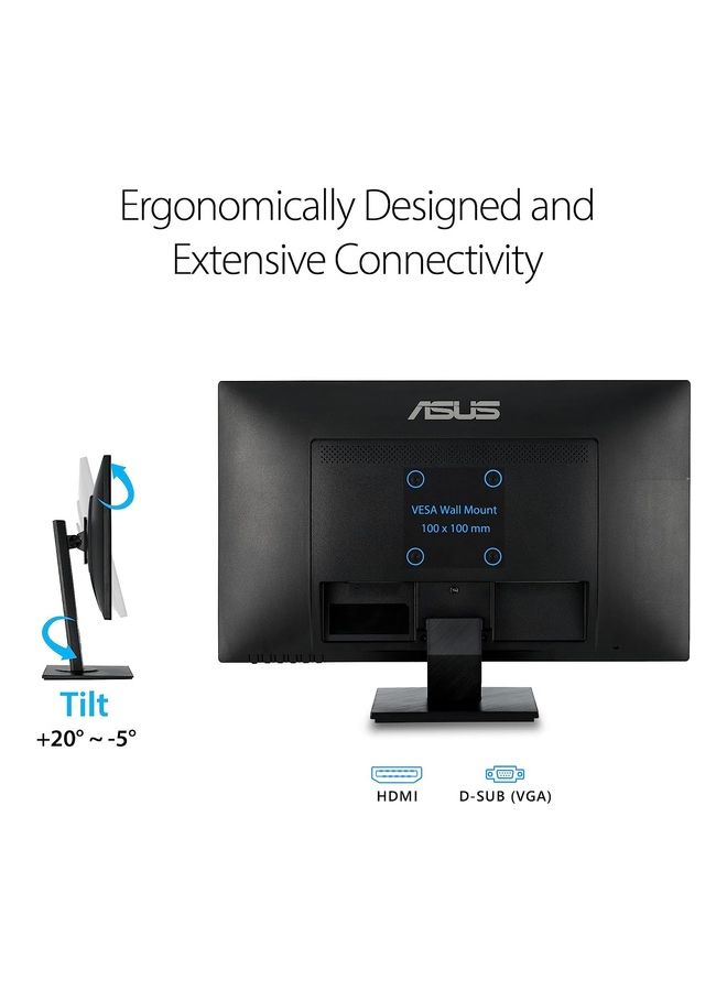ASUS VA279HAE 27-Inch Eye Care Monitor, Full HD 1920x1080 VA Panel, 178° Wide Viewing Angle, 3000:1 Contrast Ratio, 6ms Response Time, Low Blue Light, Flicker-Free, HDMI & VGA Ports, VESA Wall Mountable, Tilt Adjustable, 90LM04JI-B02370 Black  - Image 4