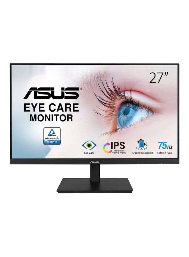ASUS 27 Inch Monitor, 1080P Full Hd, 75Hz, Ips, Adaptive-Sync, Eye Care, Hdmi Displayport Vga Usb Hub, Frameless, Ergonomic Design, Vesa Wall Mountable Black - Image 2