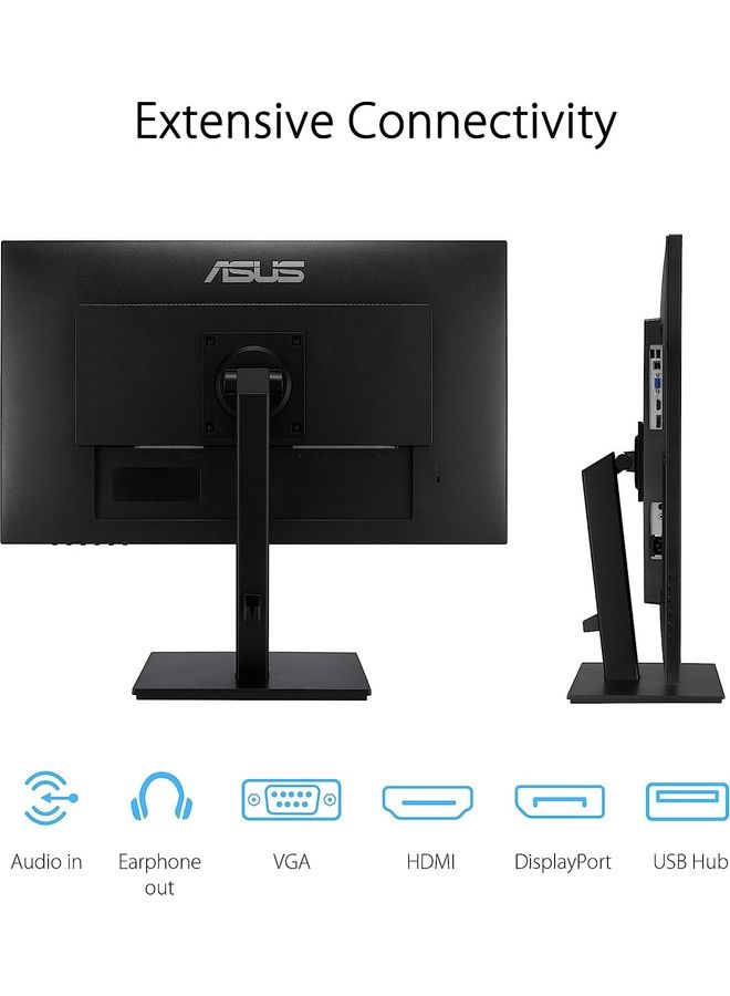 ASUS 27 Inch Monitor, 1080P Full Hd, 75Hz, Ips, Adaptive-Sync, Eye Care, Hdmi Displayport Vga Usb Hub, Frameless, Ergonomic Design, Vesa Wall Mountable Black - Image 4
