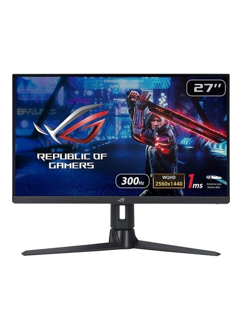 شاشة ألعاب Rog Strix مقاس 27 بوصة بدقة 1440 بكسل، Qhd 2560 x 1440، Fast Ips، 300 هرتز، 1 مللي ثانية، متوافقة مع G-Sync، Freesync Premium Pro، مزامنة ضبابية الحركة المنخفضة للغاية، منفذ العرض، Display Hdr 600