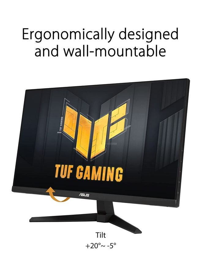 ASUS - TUF VG249QM1A Gaming Monitor, 24" FHD 1ms Fast IPS Display, 270Hz(OC) Refresh Rate, 2Wx2 Speakers, 99% sRGB, AMD FreeSync Premium & G-Sync Technology, 90LM06J0-B02370 Black - Image 1