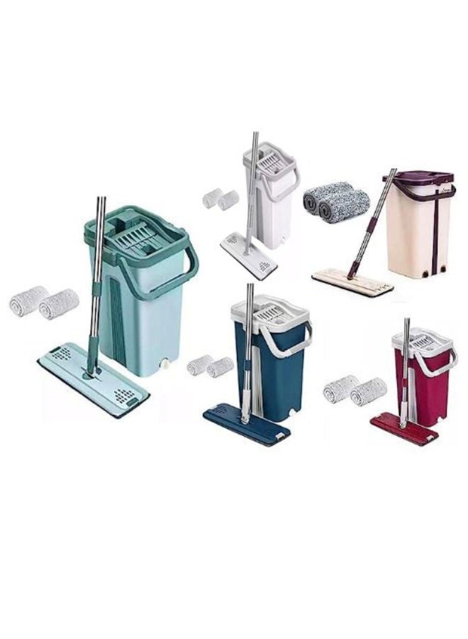 Generic - Flat Mop 360 Degree And 2 Mop Cloth Multicolour - Image 1