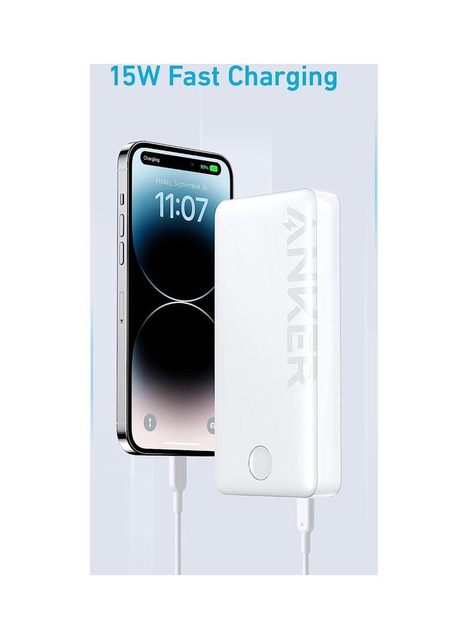 Anker 20000 mAh Power Bank, 325 Portable Charger (PowerCore 20K II), 20,000mAh Battery Pack with 2-Port, 15W High-Speed Charging for iPhone 16/15/14 Series, Samsung, Huawei, Xiaomi, iPad, Vivo, Oppo and More White  - Image 3