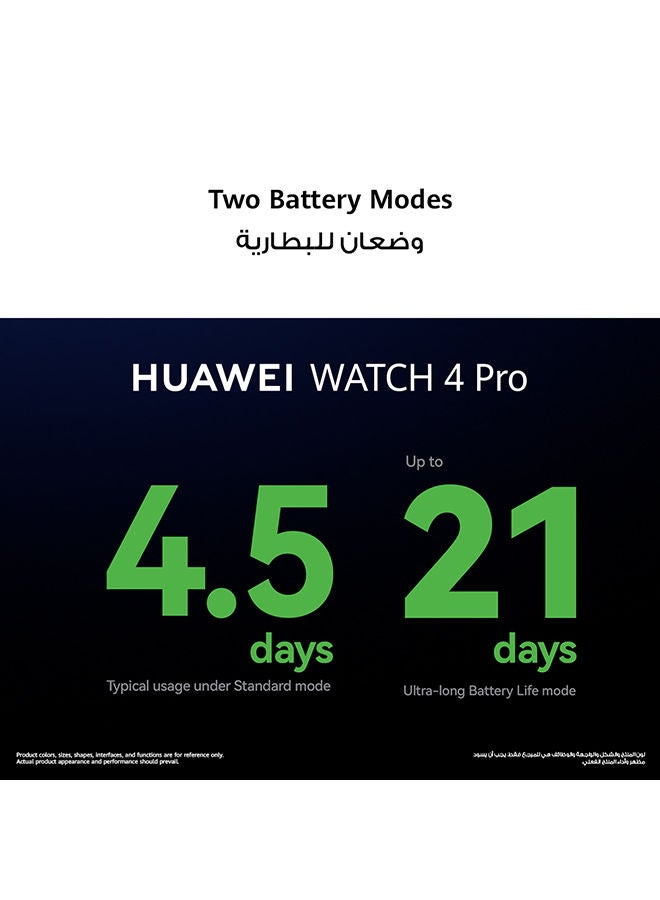 HUAWEI - WATCH 4 Pro Smartwatch, Spherical Sapphire Glass, Health at a Glance, eSIM Cellular calling, Fresh-new Activity Rings, 21-Day Battery Life, ECG Analysis, Compatible with Andriod & iOS, Titanium Silver - Image 1