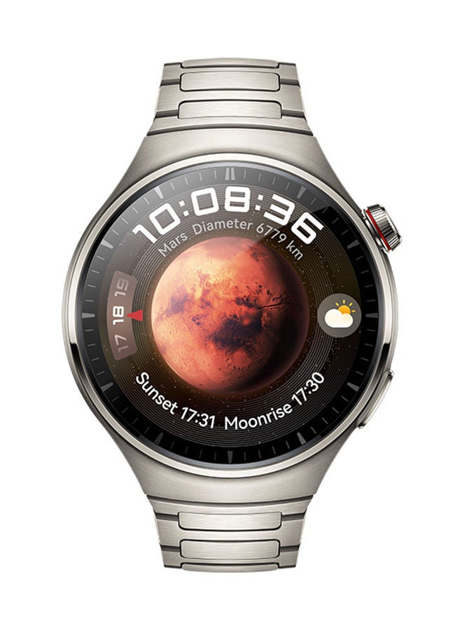 HUAWEI - WATCH 4 Pro Smartwatch, Spherical Sapphire Glass, Health at a Glance, eSIM Cellular calling, Fresh-new Activity Rings, 21-Day Battery Life, ECG Analysis, Compatible with Andriod & iOS, Titanium Silver - Image 1