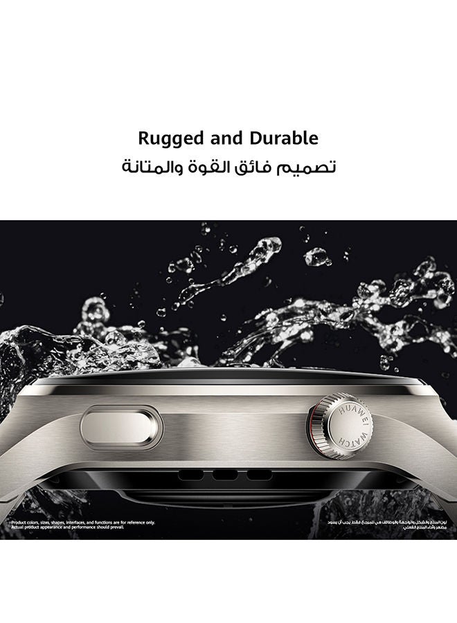 HUAWEI - WATCH 4 Pro Smartwatch, Spherical Sapphire Glass, Health at a Glance, eSIM Cellular calling, Fresh-new Activity Rings, 21-Day Battery Life, ECG Analysis, Compatible with Andriod & iOS, Titanium Silver - Image 1