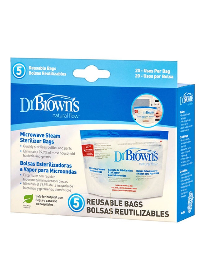 Dr. Brown’s Microwave Steam Sterilizer Bag, Pack Of 5 - Image 1