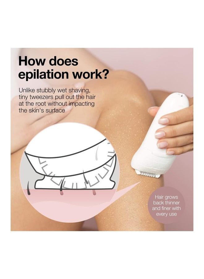 براون ماكينة إزالة الشعر Silk-épil، لإزالة الشعر للنساء، ماكينة حلاقة وماكينة تشذيب البكيني، لاسلكية، قابلة لإعادة الشحن، جافة ورطبة - Image 4