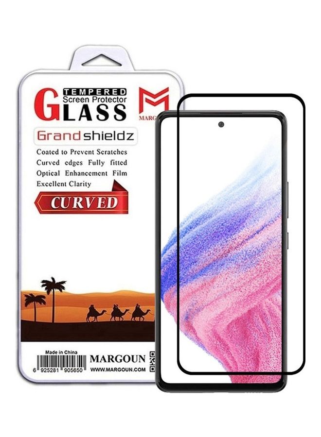 MARGOUN Samsung Galaxy A53 5G Screen Protector Tempered Glass Full Glue Back Black Side - Image 1