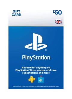 سوني بطاقة الهدايا ذات الرمز الفوري من Playstation Store 50 UK Psn 