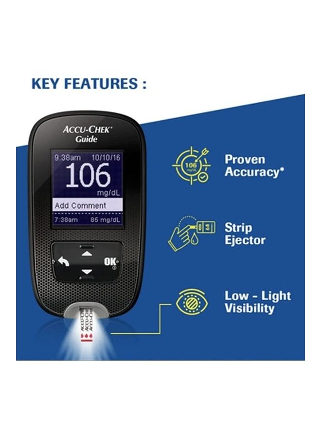 ACCU-CHEK - Guide Wireless Blood Glucose Monitor + Accu-Chek Softclix Lancets 100'S - Image 1