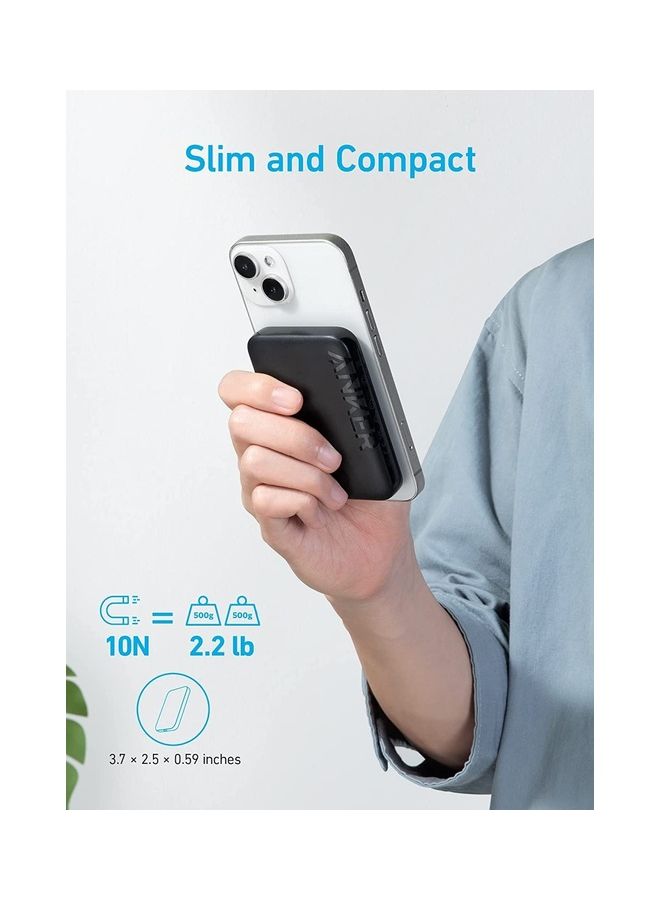 Anker 5000 mAh Power Bank, 321 Magnetic Battery (PowerCore Magnetic 5K), 5,000mAh Magnetic Wireless Portable Charger, Compatible with iPhone 16/16 Pro / 16 Plus / 16 Pro Max, iPhone 15 and 14 Series Starlit  - Image 2