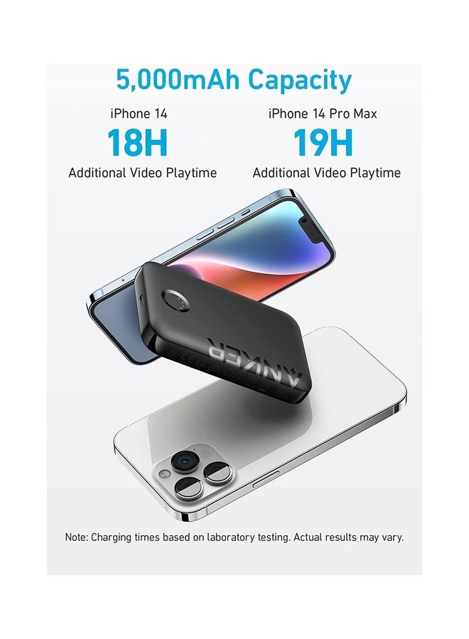 Anker 5000 mAh Power Bank, 321 Magnetic Battery (PowerCore Magnetic 5K), 5,000mAh Magnetic Wireless Portable Charger, Compatible with iPhone 16/16 Pro / 16 Plus / 16 Pro Max, iPhone 15 and 14 Series Starlit  - Image 3