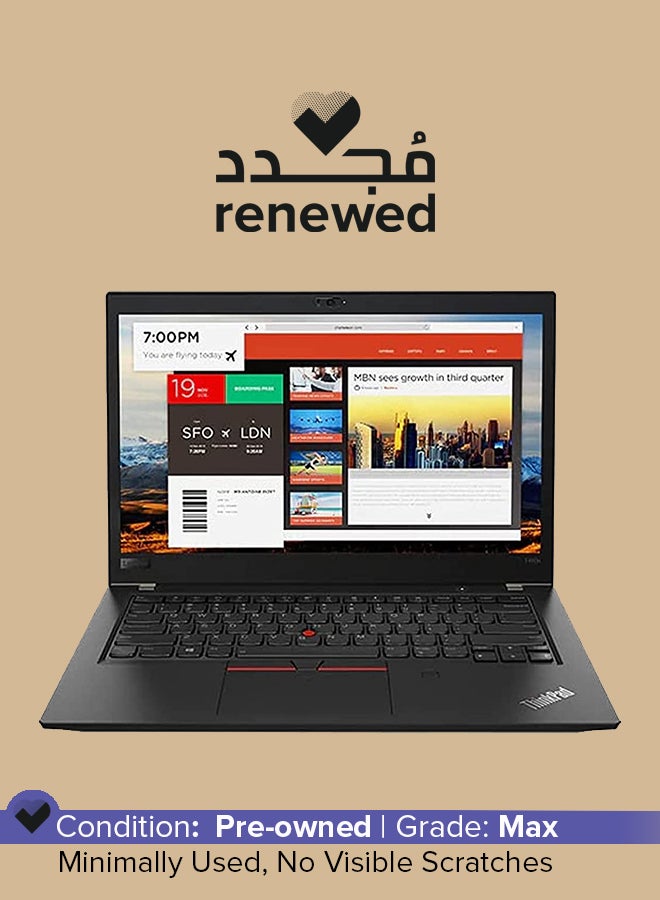 Renewed - ThinkPad T480s Laptop With 14-Inch FHD Display,Core i5/8th Generation/8GB RAM/256GB SSD/Intel HD Graphics English Black - v1686819346/N53414234A_1