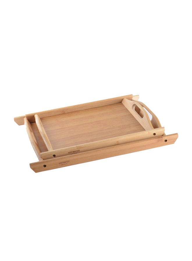 hoffmayer 2-Piece Bamboo Tray Set Brown 37x5x26cm - Image 3