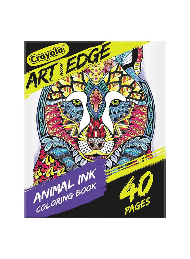 كرايولا كتاب آرت ويذ إيدج لنشاط تلوين رسومات الحيوانات بالحبر 8 x 10بوصة - Image 4